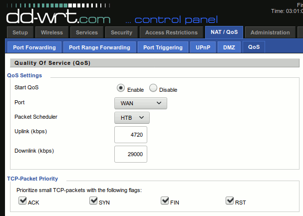 DD-WRT settings