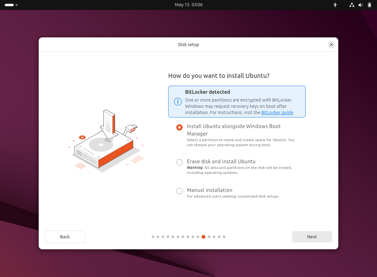 "How do you want to install Ubuntu?" screenshot