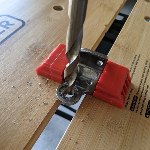 Drilling a larger hole in a Thule ezHitch