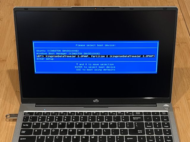 Nimo laptop boot menu