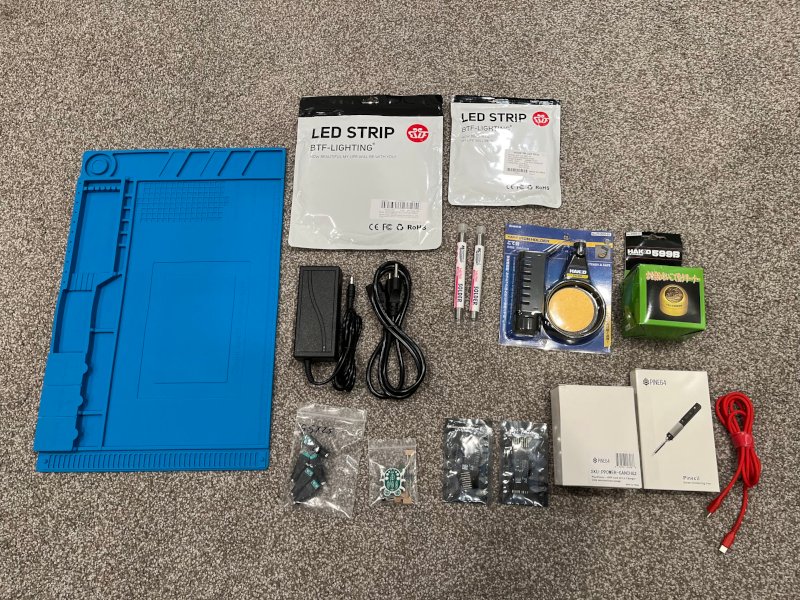 Parts for building an LED strip and controller
