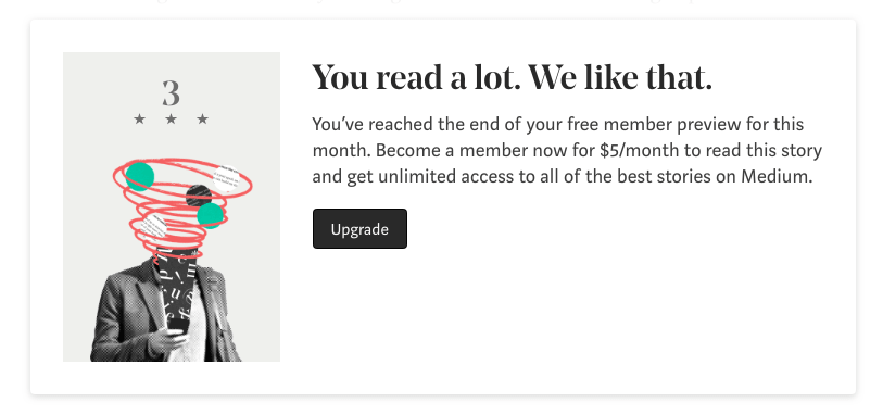 Medium Membership Dialog