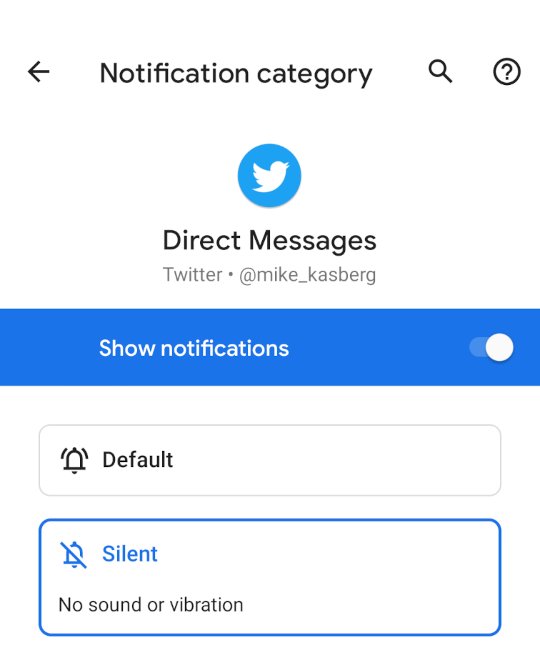 Silence a notification