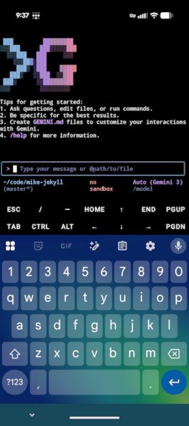 Termux on my phone