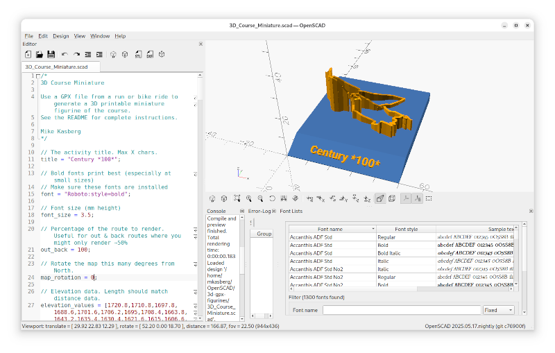 Mini GPX Figurines in OpenSCAD
